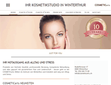 Tablet Screenshot of cosmeticarts.ch